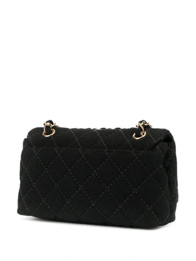 Pre-owned Chanel Double Chain Shoulder Bag In Black