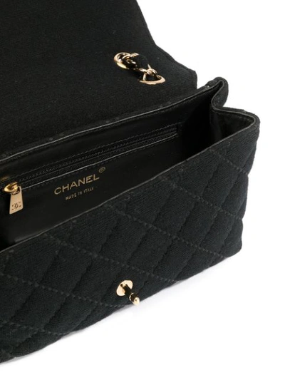 Pre-owned Chanel Double Chain Shoulder Bag In Black