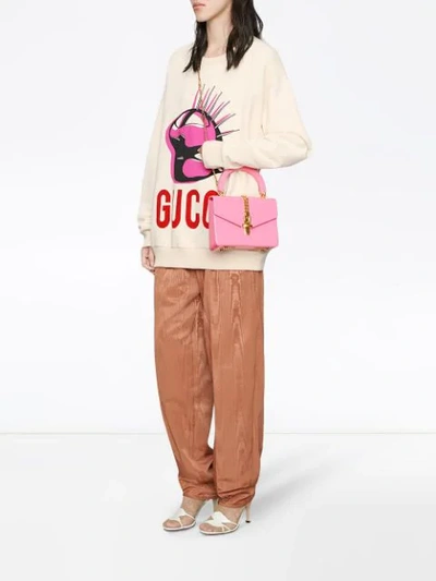 Shop Gucci Mini Sylvie 1969 Shoulder Bag In Pink