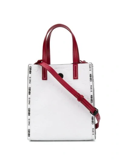 Shop Kenzo Small Blink Multi-eye Tote Bag In 01 White