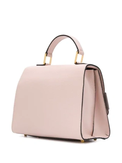 Shop Alberta Ferretti Logo Buckle Crossbody Bag In Pink