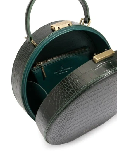 Shop Tammy & Benjamin Crocodile-effect Box Bag In Green