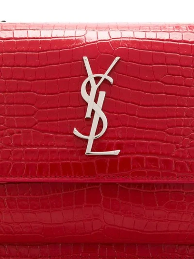 Shop Saint Laurent Sunset Shoulder Bag In Red