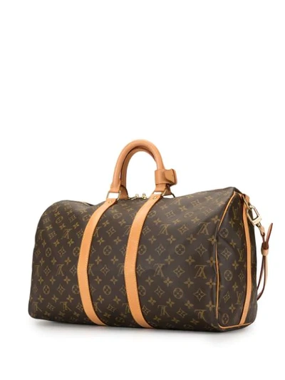Pre-owned Louis Vuitton Keepall Bandouliere 45 Travel Bag In Brown
