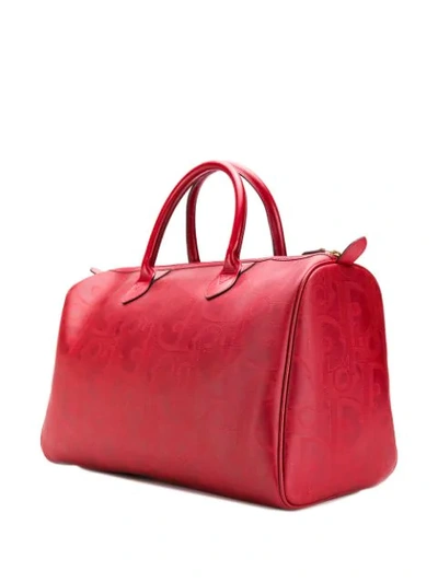 Pre-owned Dior 1990's  Patterned Tote Bag In Red