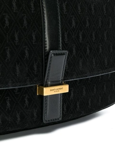 Shop Saint Laurent Monogram Small Satchel In Black