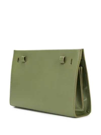 Shop Aesther Ekme Leather Shoulder Bag In Green
