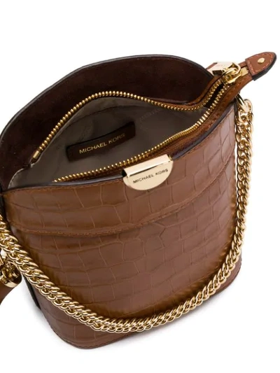 Shop Michael Michael Kors 32f9g05c0e 219 Chestnut Leather/fur/exotic Skins->leather In Brown