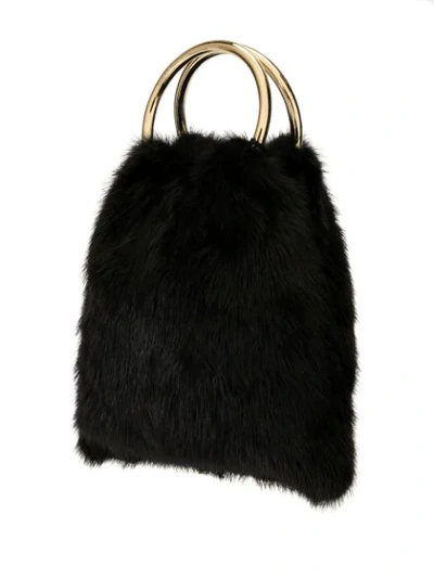 Shop Simonetta Ravizza Furrissima Mini Bag In Black