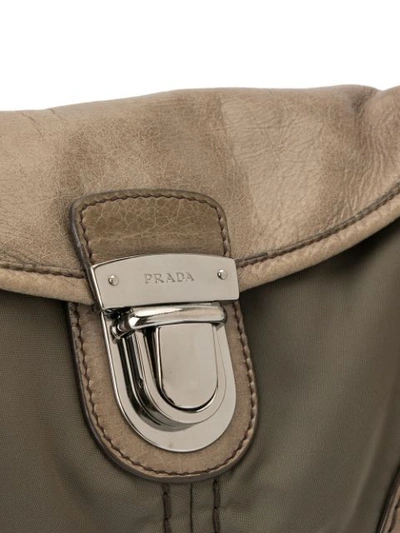 Pre-owned Prada Push-lock Chain Shoulder Bag In Grey