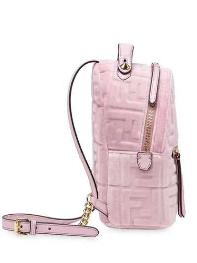 Shop Fendi Mini Monogram Backpack - Pink