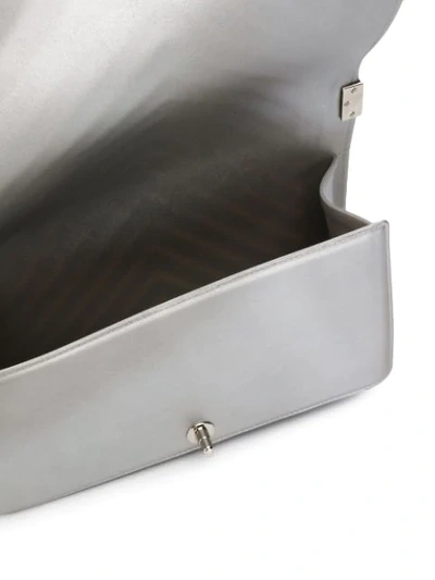 Marc Ellis Foldover Top Chain Crossbody Bag In Silver