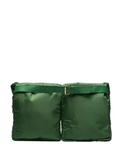 Shop Jacquemus La Ceinture Banane Oversized Belt Bag In Green