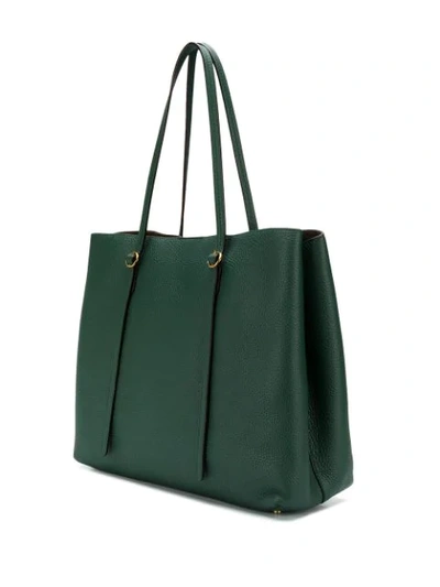 Shop Polo Ralph Lauren Logo Stamp Tote In Green