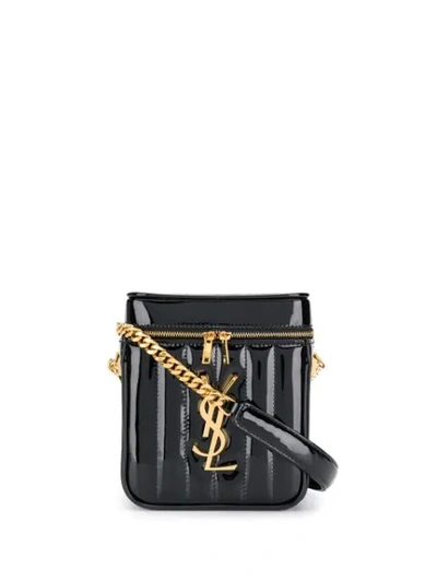 Shop Saint Laurent Vicky Zip-around Bag In Black