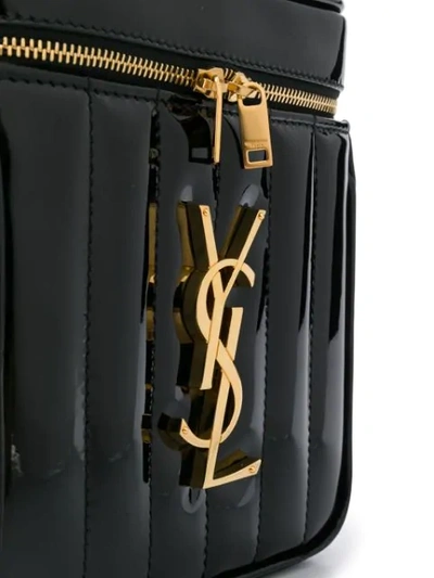 Shop Saint Laurent Vicky Zip-around Bag In Black
