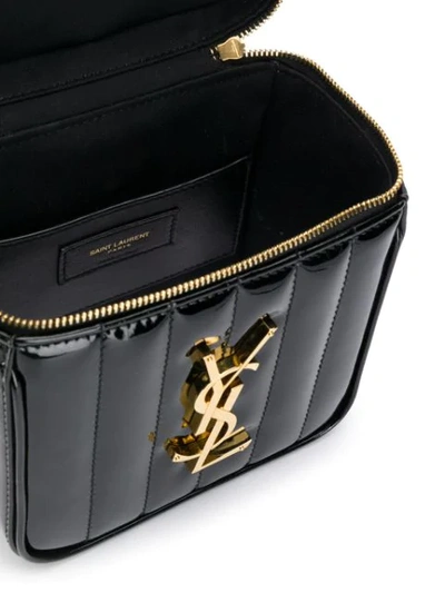 Shop Saint Laurent Vicky Zip-around Bag In Black