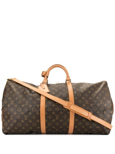 Pre-owned Louis Vuitton Bandouliere 60 Holdall In Brown