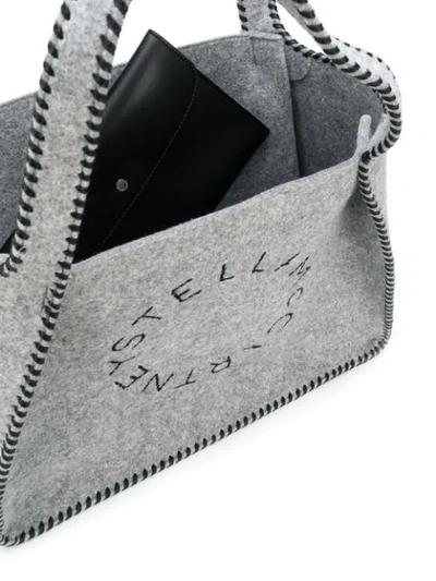 Shop Stella Mccartney Stella Logo Tote In Grey