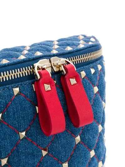 Shop Valentino Rockstud Belt Bag In Blue