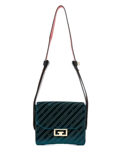 Shop Givenchy Nano Velvet Eden 4g Bag In Blue