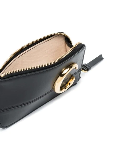 Shop Chloé Chle Blk C Lthr Pouch In Black