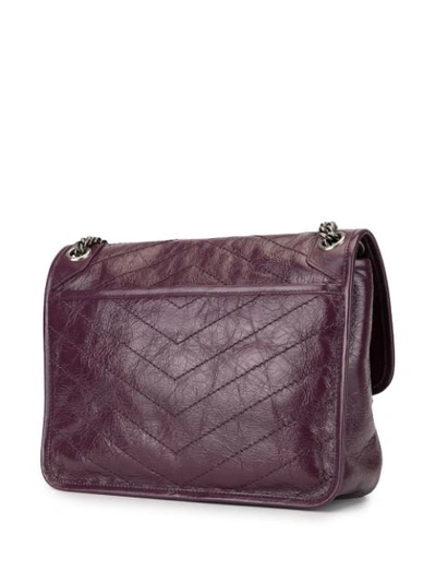 Shop Saint Laurent Medium Niki Tote Bag In Purple