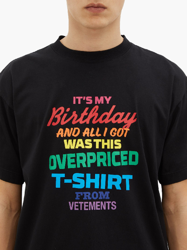 vetements t shirt birthday