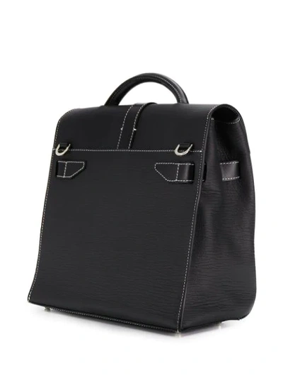 Shop Alyx Dual Buckle Top Handle Tote Bag In Black