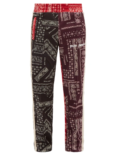 Palm Angels Patchwork-bandana Jersey Track Trousers In Red | ModeSens