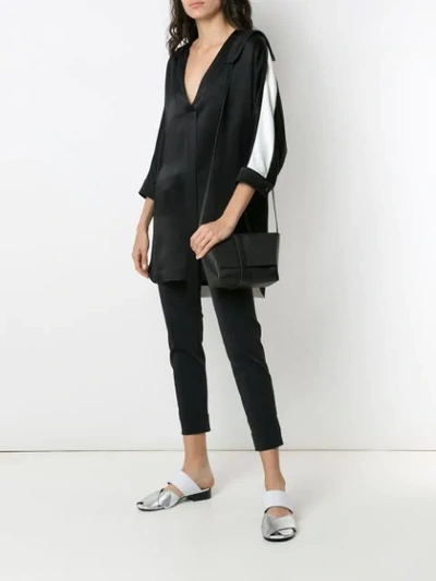 Shop Gloria Coelho Leather Bag In Black