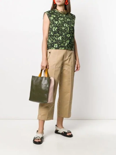 Shop Marni Museo Soft Tote Bag In Green