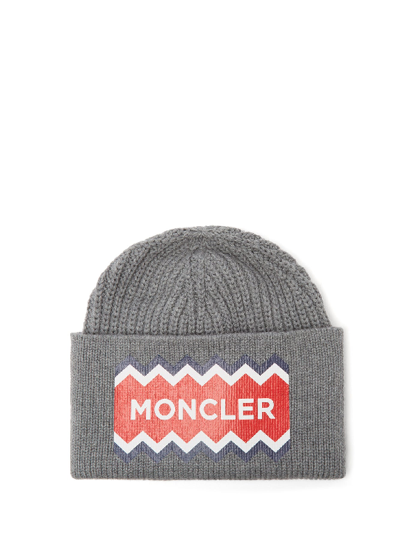 grey moncler beanie