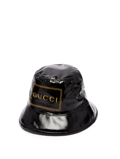 GUCCI Logo-print coated-cotton bucket hat 