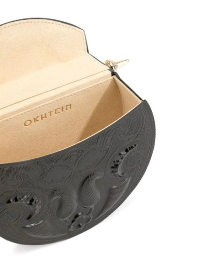 Shop Okhtein Mini Audiere Oval Buckle Bag In Black