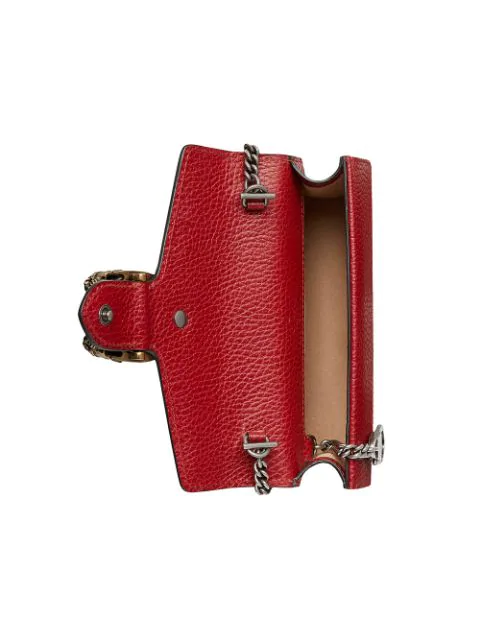 Gucci Dionysus Mini Leather Chain Bag In 8990 Red | ModeSens
