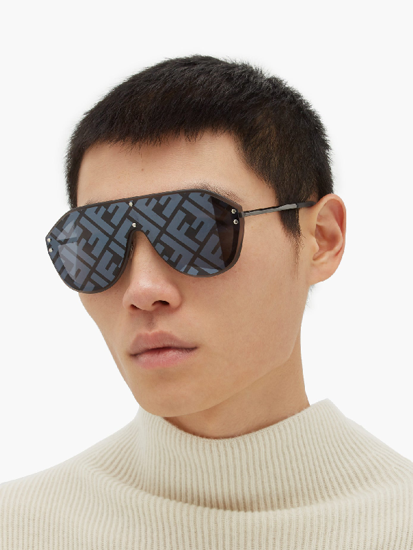 Deals fendi 99mm shield sunglasses - Official Online Store display picture 2