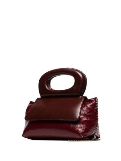 Shop Lemaire Mini Cabas Tote Bag In Red