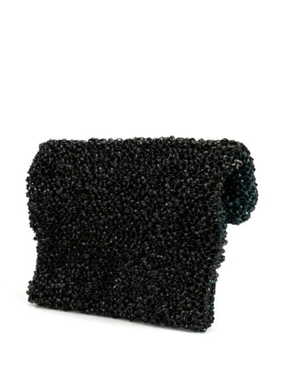 Shop Anteprima Kleine Clutch Mit Schottenkaro In Nero Opaco/bluette Perla 797