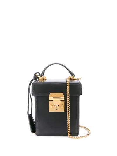 Shop Mark Cross Grace Cube Box Bag In Black