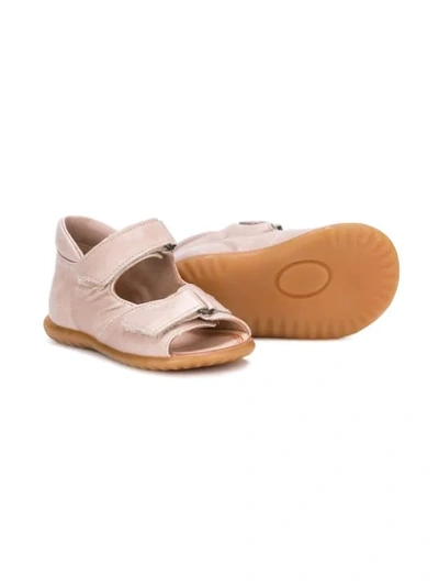 Shop Pèpè Double Touch Strap Sandals In Neutrals