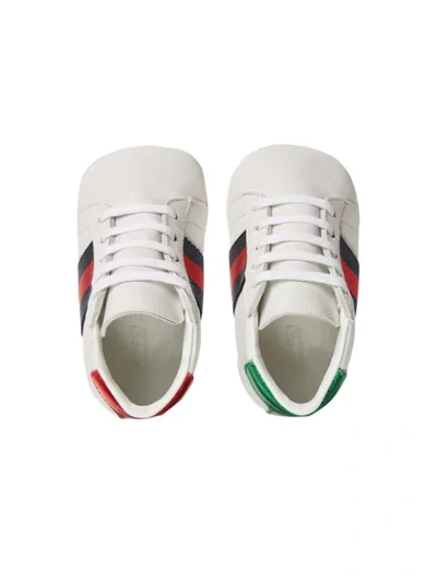 Shop Gucci Sneakers Mit Webstreifen In White