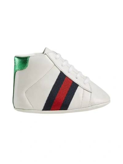 Shop Gucci Sneakers Mit Webstreifen In White