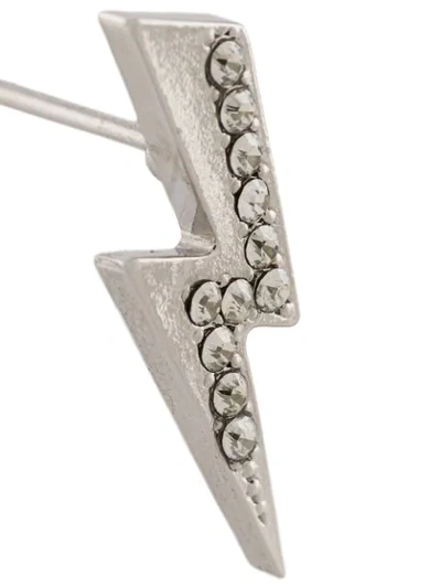 Shop Isabel Marant Flash Lightning Bolt Earrings In Silver