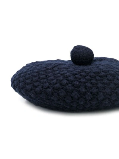 Shop N•peal Knitted Beret Hat In Blue