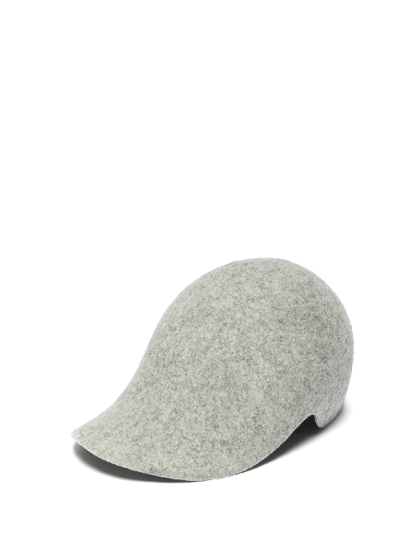 grey felt cap