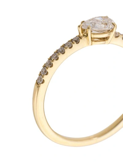 Shop Anita Ko 18kt Yellow Gold Pear Diamond Pave Ring