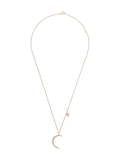 Shop Anita Ko 18kt Rose Gold Small Palm Leaf Pendant Necklace