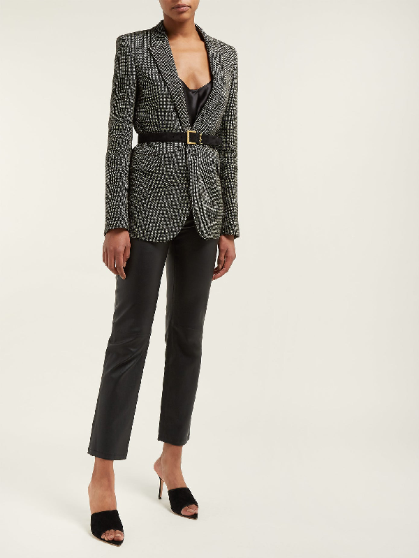 golden ysl monogram leather belt