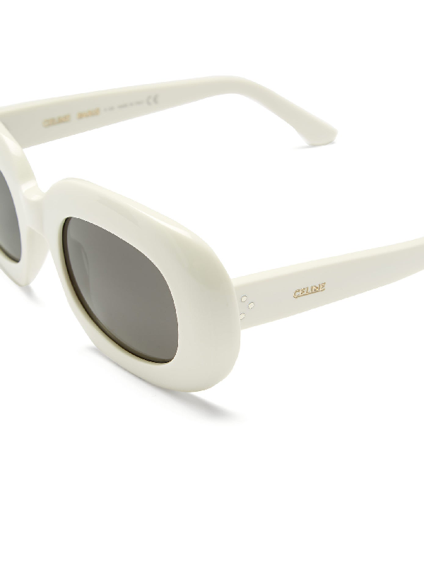 Celine Oversized Acetate Sunglasses In White ModeSens